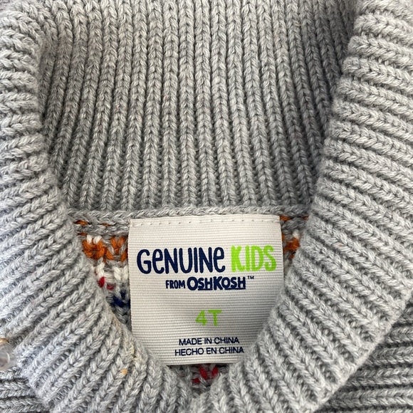 Genuine Kids OSHKOSH Pullover Fair Isle Viking Norwegian Style Sweater Boys 4T - Picture 3 of 4